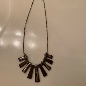 Brighton silver and wooden necklace